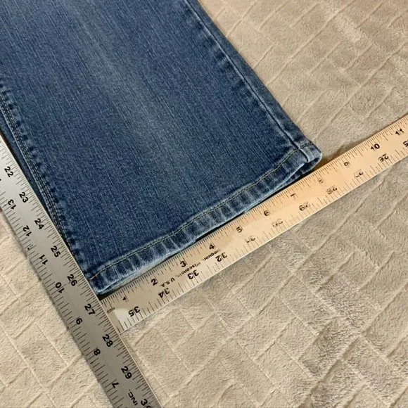 Lee Womens 36 Denim Jeans Blue High Rise Straight Ankle Medium Wash Stretch - Picture 8 of 12